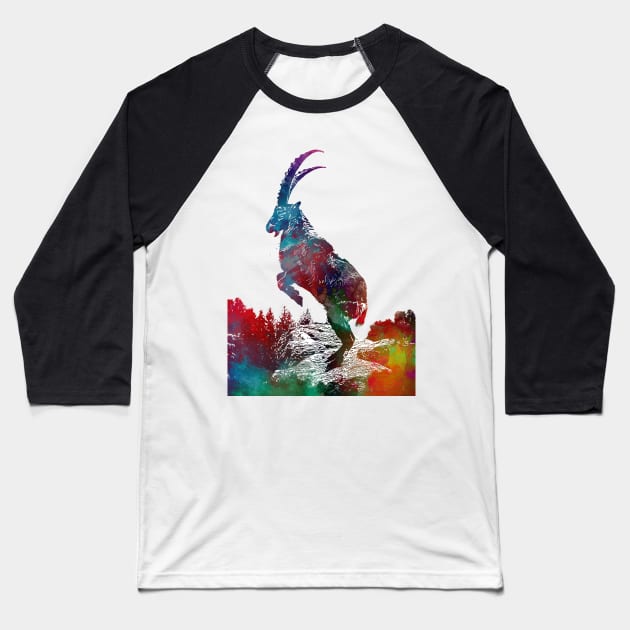 Alpine ibex Baseball T-Shirt by JBJart